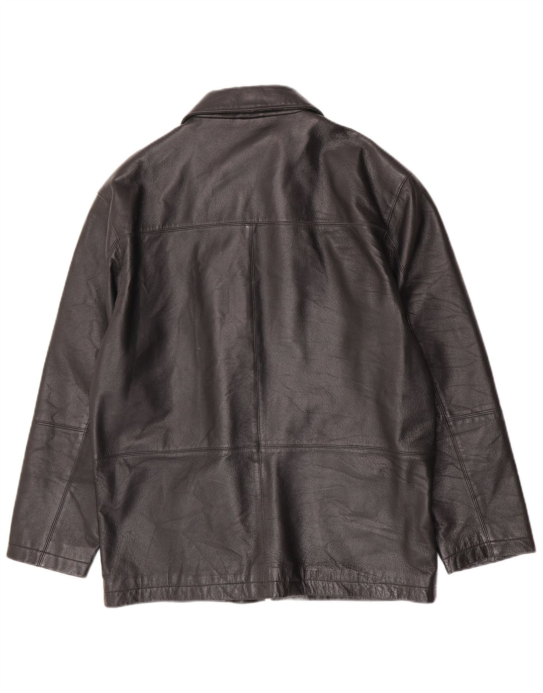 Angelo Litrico Herren Lederjacke UK 36 Small Schwarzes Leder