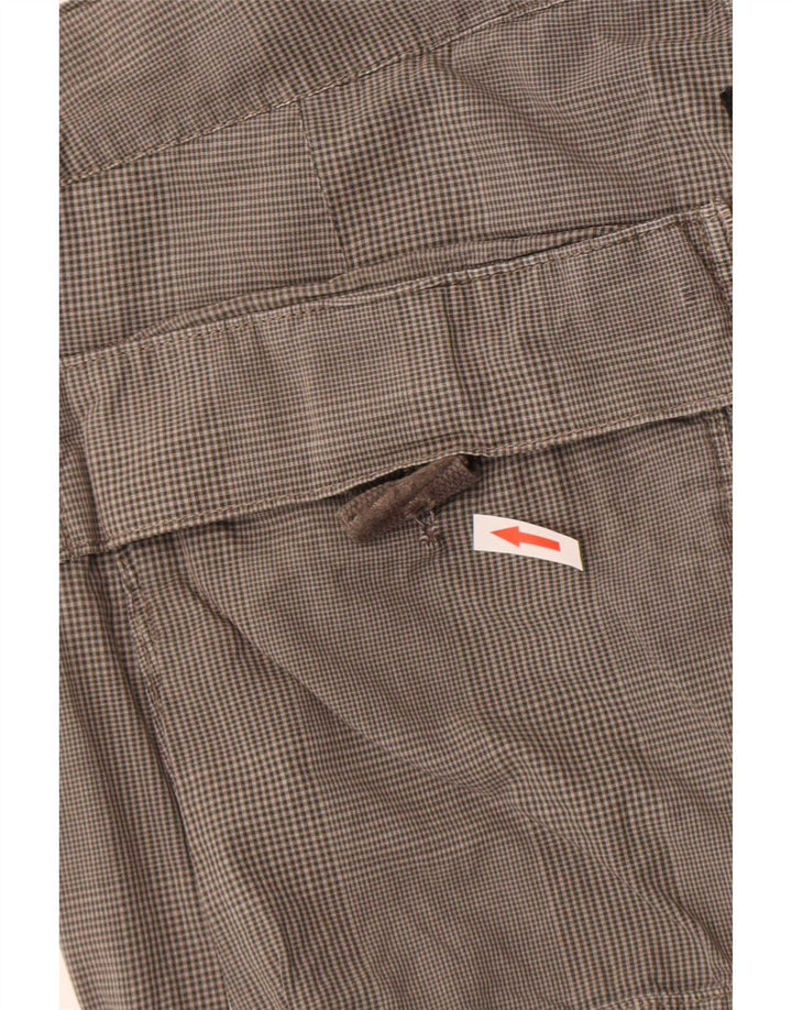 G-Star Herren Cargoshorts W34 Große grau karierte Baumwolle