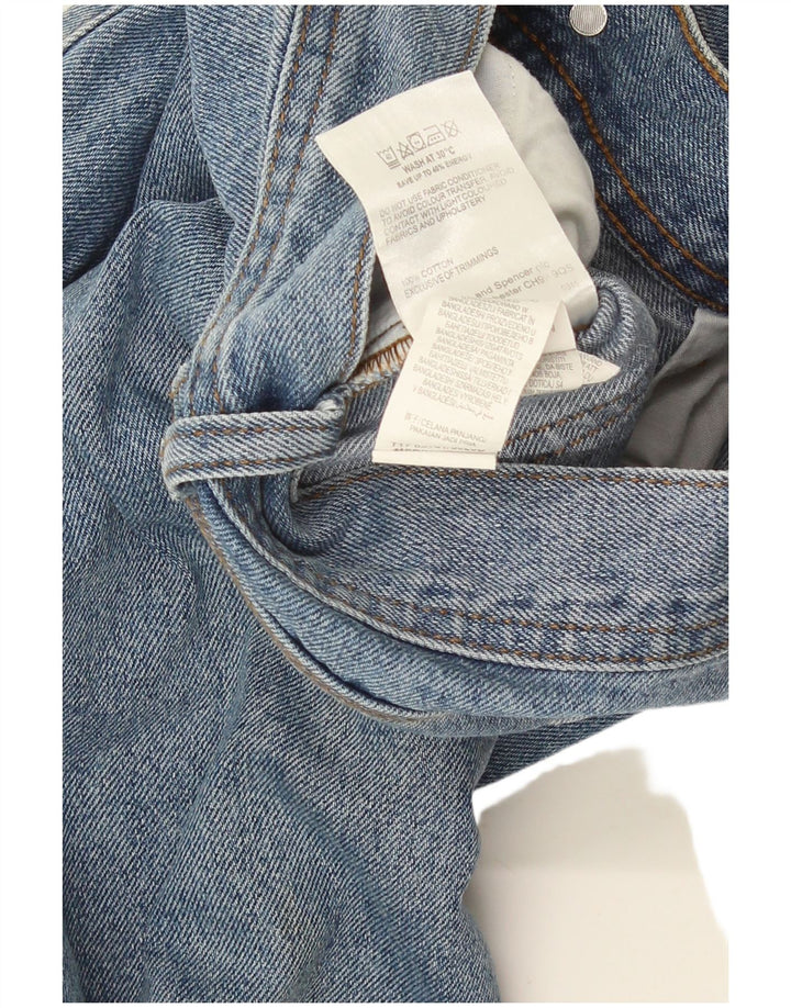 Marks & Spencer Herren Straight Jeans W34 L29 Blaue Baumwolle