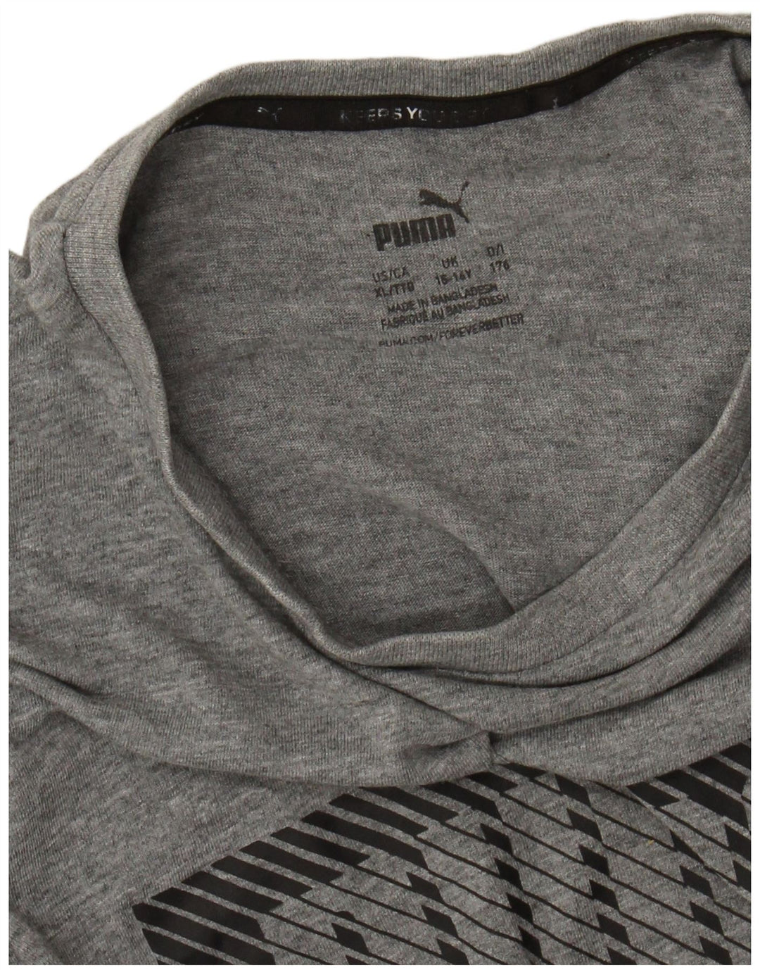 PUMA Jungen Graphic T-Shirt Top 15-16 Jahre XL Grau