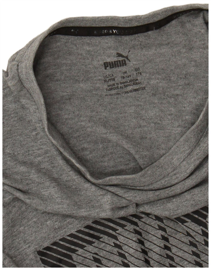 PUMA Jungen Graphic T-Shirt Top 15-16 Jahre XL Grau