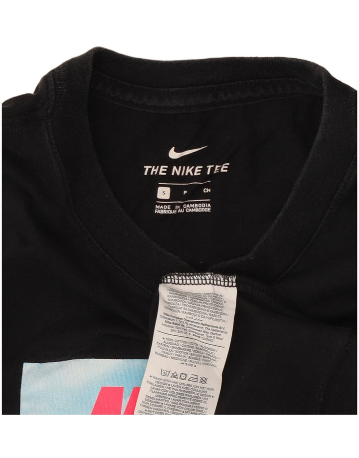 Nike Herren-T-Shirt mit Grafik, Größe S, schwarze Baumwolle
