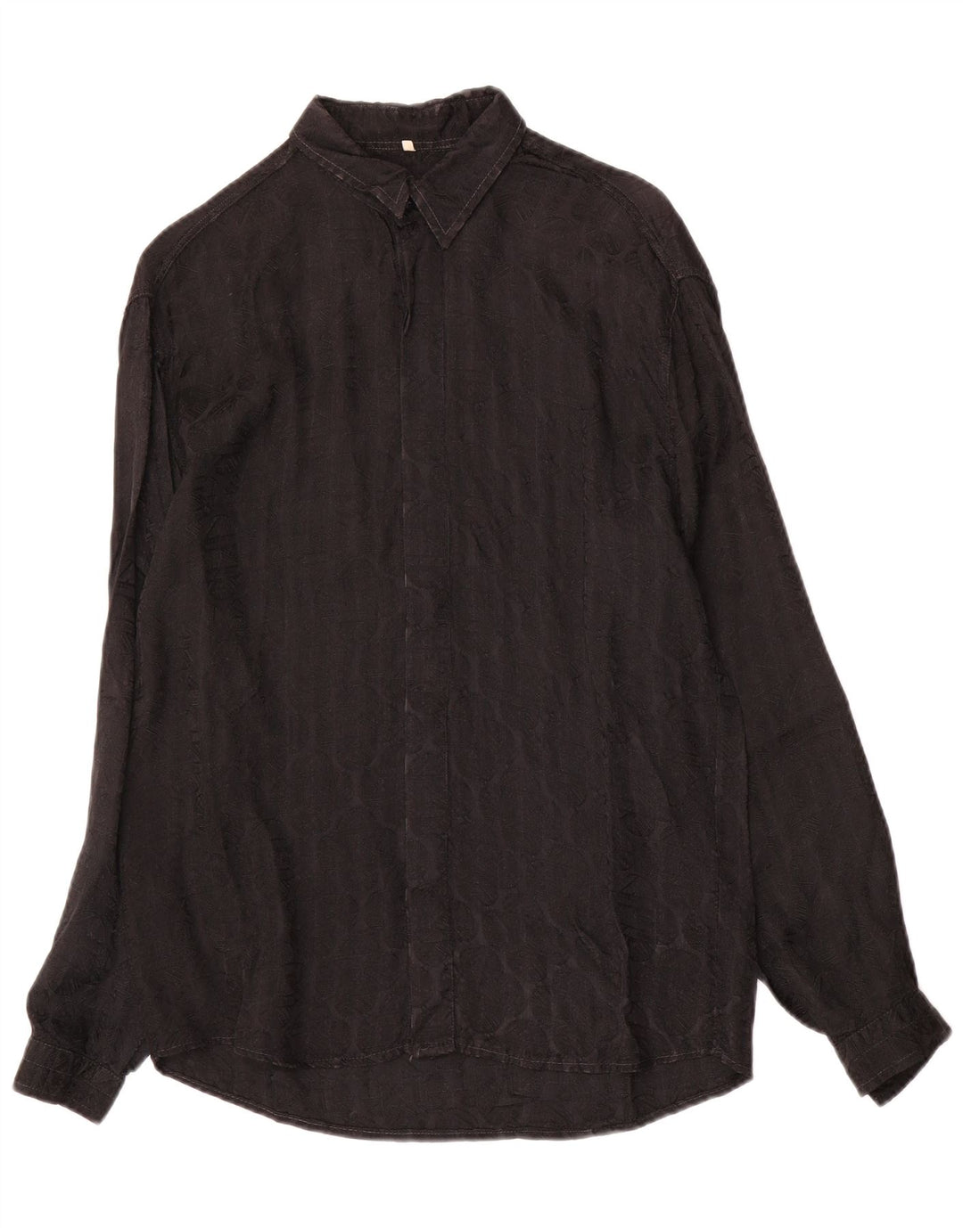 Azzurra Herrenhemd Small Schwarz Geometrisch