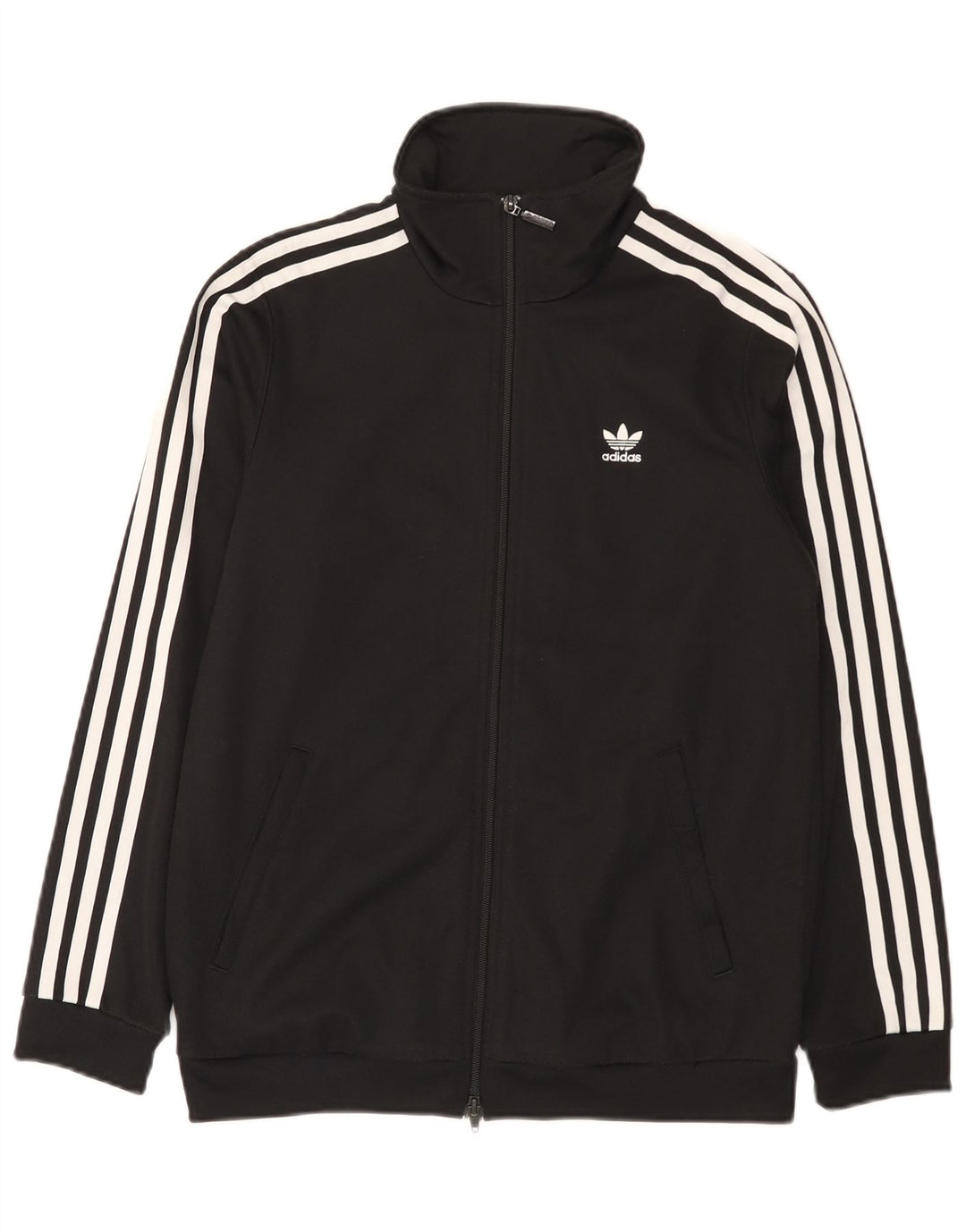 Adidas Damen Trainingsanzug Top Jacke UK 10 Small Schwarz Baumwolle