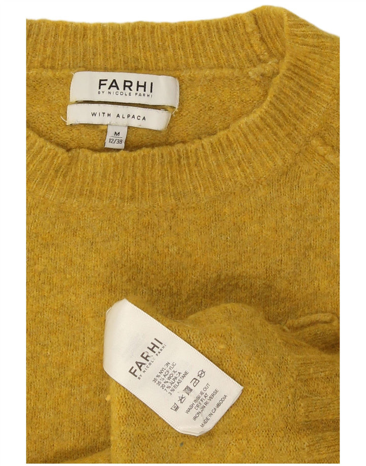 Farhi Damen-Pullover mit Rundhalsausschnitt, UK 12, mittelgelbes Nylon