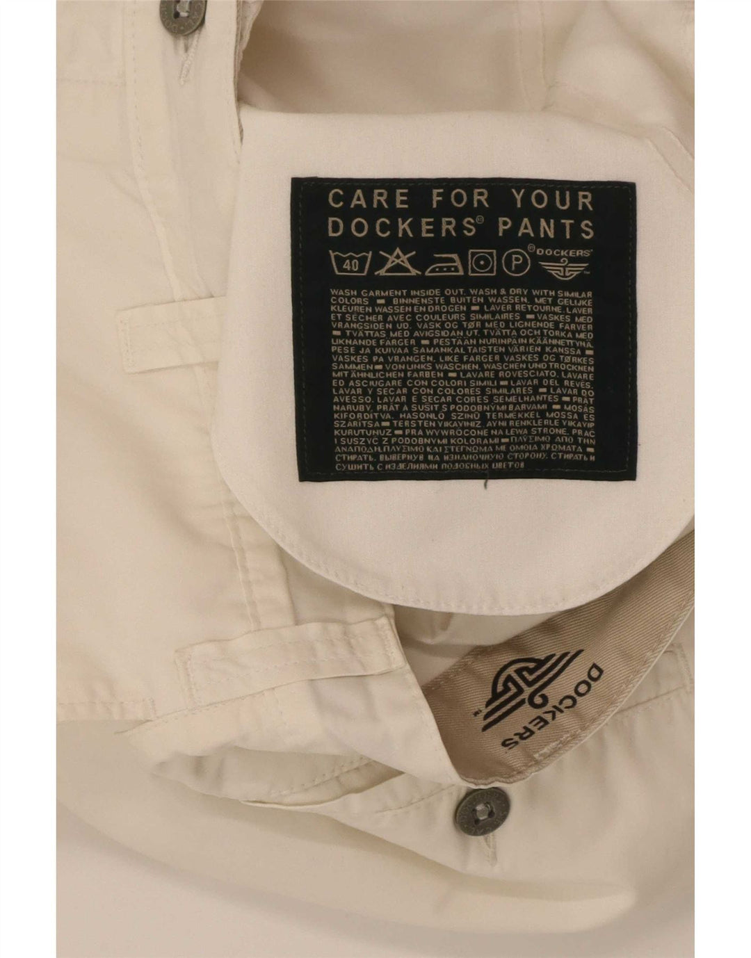 Gerade Capri-Hose für Damen von Dockers, W31, L22, gebrochenes Weiß