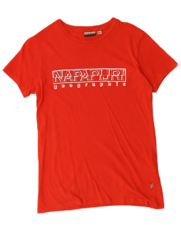 Napapijri T-Shirt mit Grafik für Jungen, 13–14 Jahre, rote Baumwolle