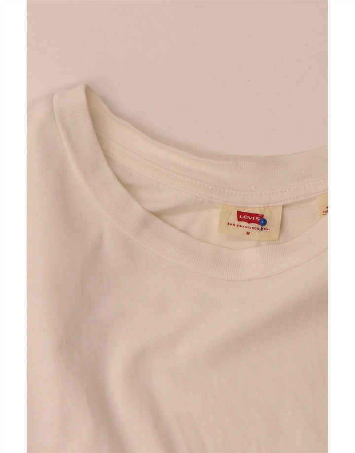 Levi's Herren-T-Shirt-Oberteil aus mittelweißer Baumwolle
