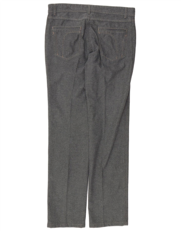 Trussardi Damen Gerade Freizeithose W30 L34 Grau