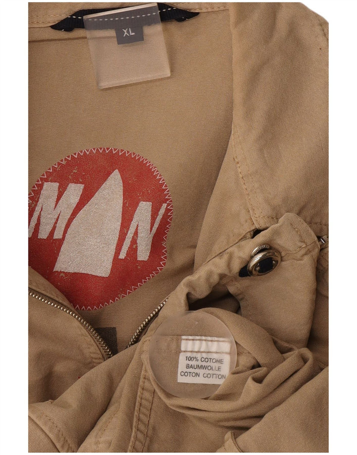 Murphy & Nye Herren Bomberjacke UK 42 XL Beige Baumwolle