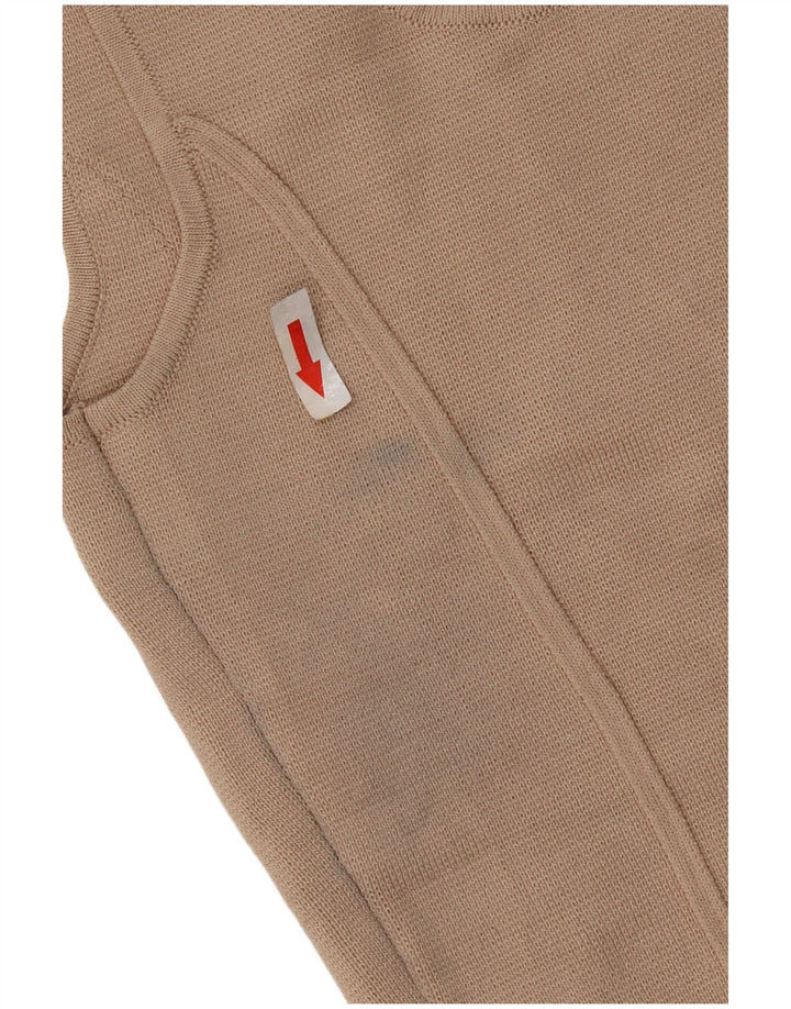 Zara Damen Crop Top UK 12 Medium Beige Nylon