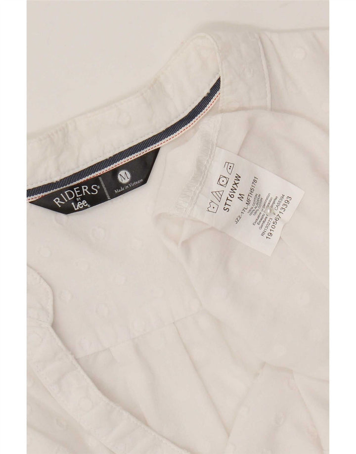 Lee Damen-Bluse „Riders“ mit 3/4-Ärmeln, UK-Größe 14, mittelweiße Baumwolle