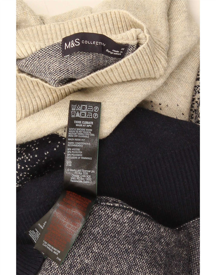 Marks & Spencer Herren-Pullover mit Rollkragen, Größe M, mehrfarbig, UK 14