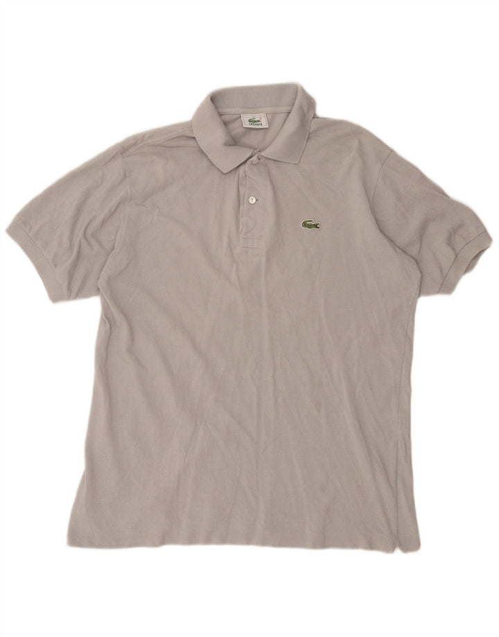 LACOSTE Herren-Poloshirt, Größe 4, mittelgraue Baumwolle
