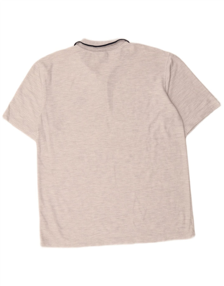 Umbro Herren Poloshirt XL grau gestreift aus Baumwolle