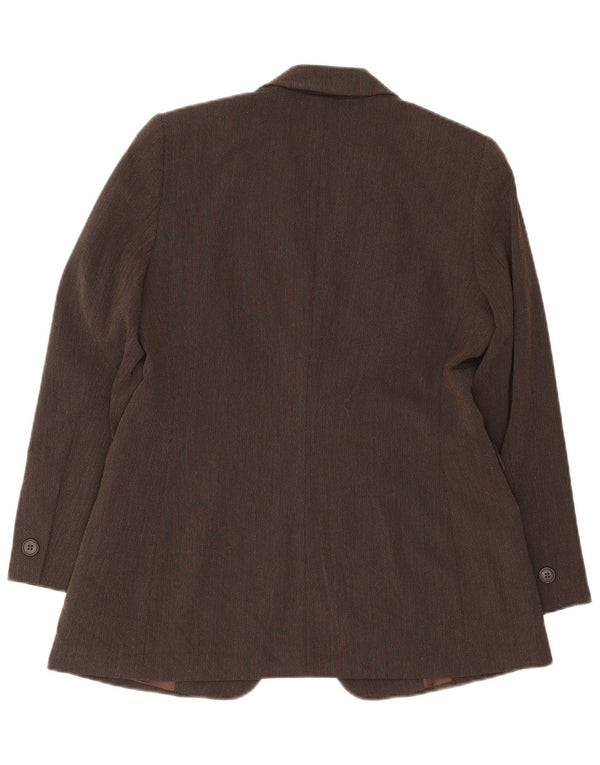 Marks & Spencer Damen-Blazer mit 1 Knopf, Gr. 14, Braun, Viskose
