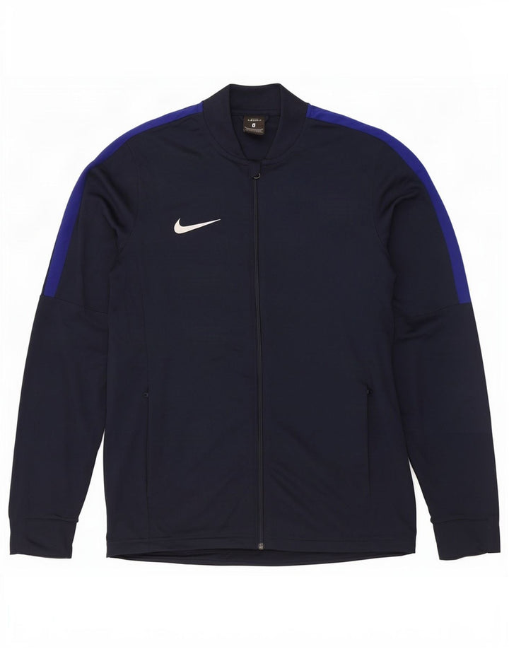 Nike Herren-Dri-Fit-Trainingsanzug-Top-Jacke, mittelgroß, Marineblau, Farbblock