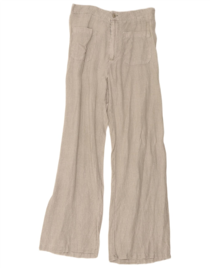 Zara Damen-Freizeithose mit weitem Bein, Größe M, W28, L32, Grau