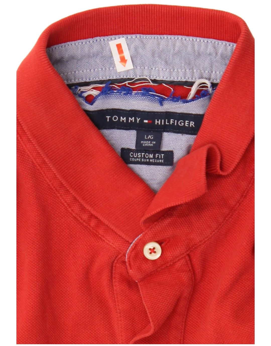 TOMMY HILFIGER Herren Poloshirt mit individueller Passform, Größe L, Rot