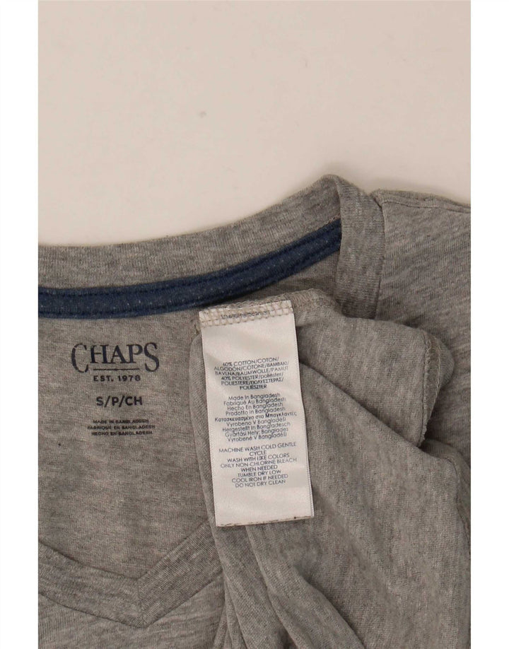 Chaps Damen T-Shirt Top UK 10 Small Grau gesprenkelte Baumwolle