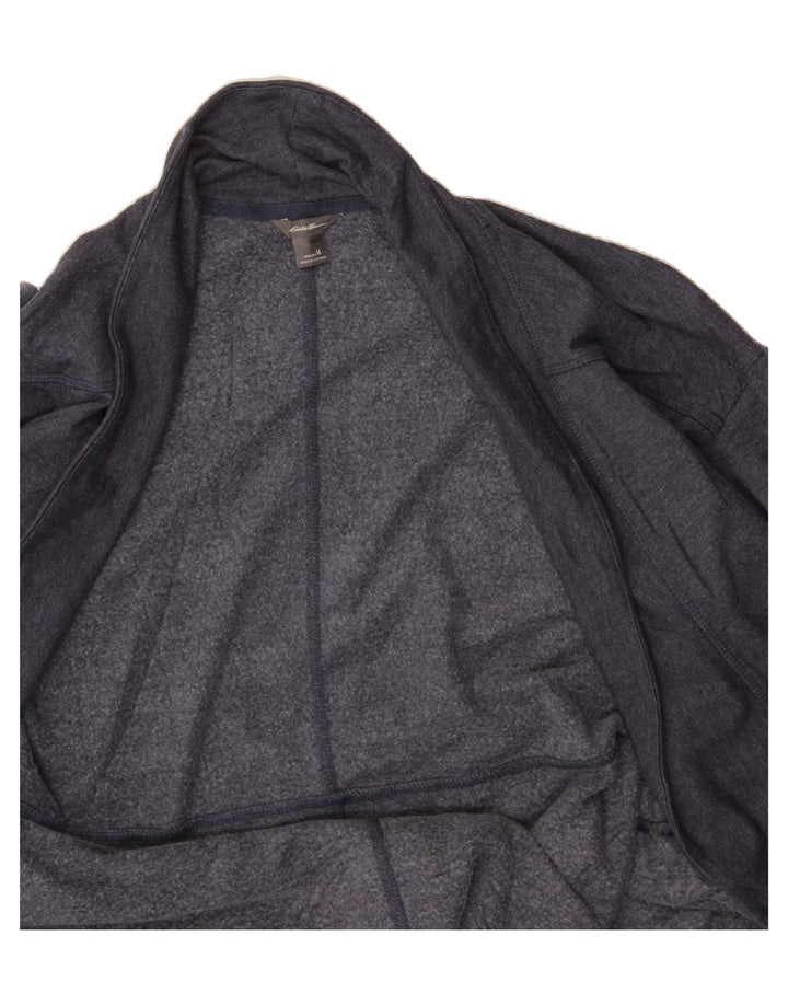 EDDIE BAUER Womens Longline Cardigan Top UK 14 Medium Navy Blue Cotton Vintage Eddie Bauer and Second-Hand Eddie Bauer from Messina Hembry 