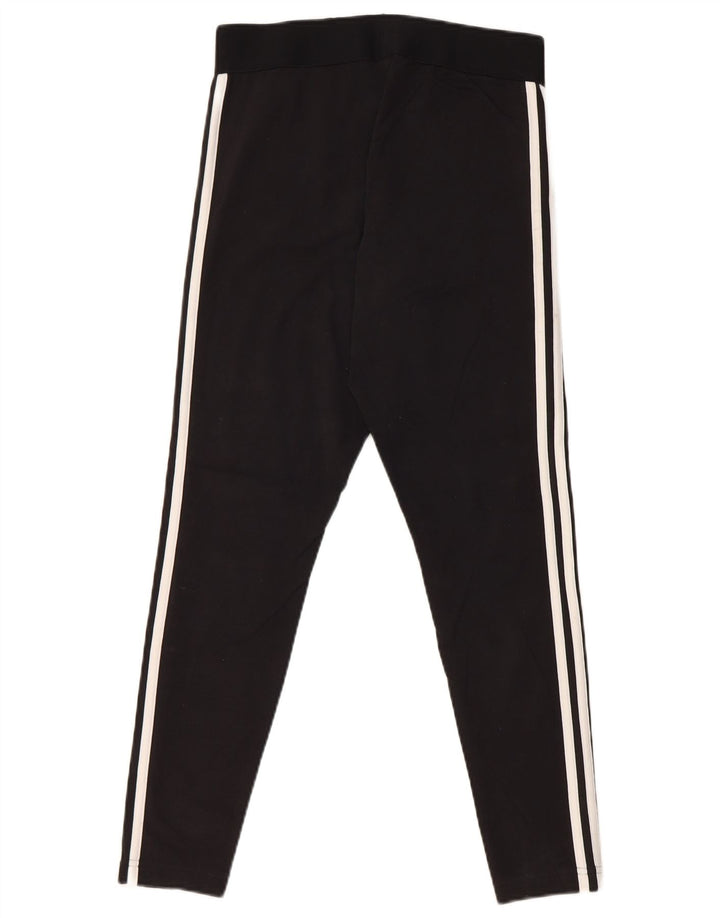 Adidas Damen Leggings UK 12/14 Mittelschwarze Baumwolle