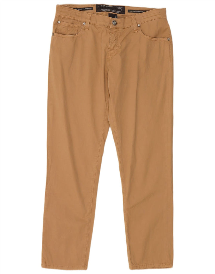 Gerade geschnittene Herrenhose von Jacob Cohen, W29, L26, Beige, Baumwolle