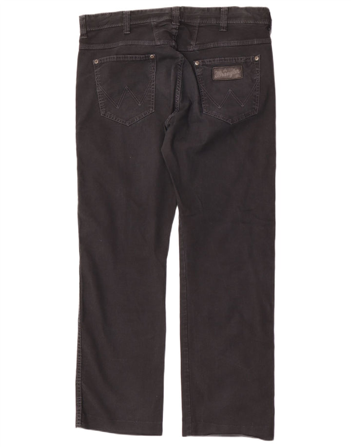 Wrangler Herren Clyde Straight Jeans W36 L32 Schwarze Baumwolle