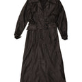 Vintage Damen Ledermantel UK 16 Large Schwarz