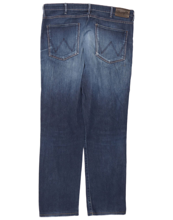 Wrangler Womens Arizona Straight Jeans W38 L31 Navy Blue Cotton