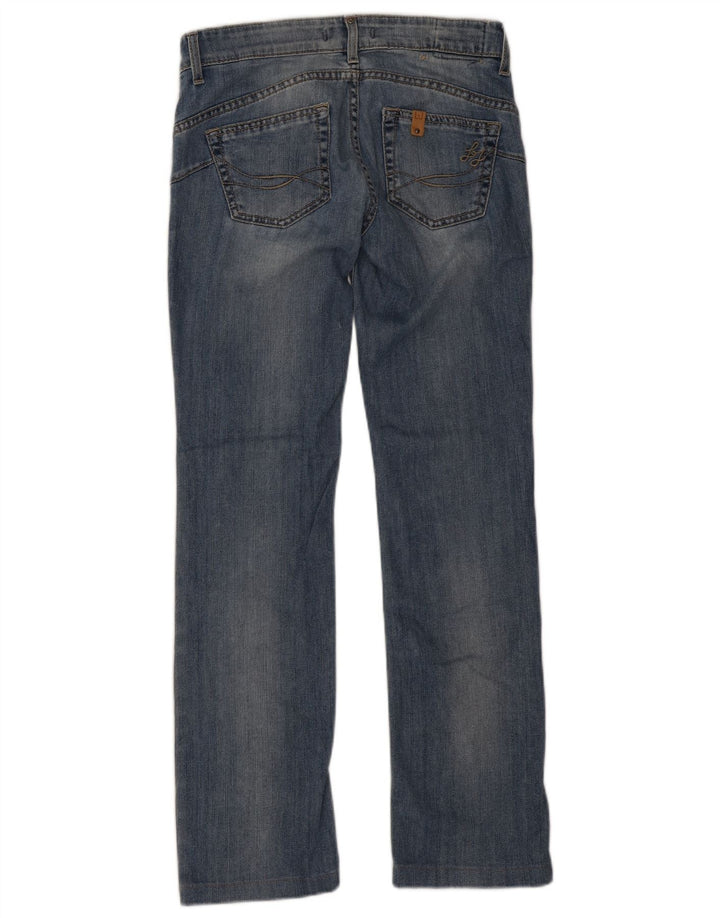 LIU JO Damen Straight Jeans W28 L30 Blaue Baumwolle
