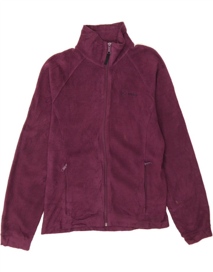 COLUMBIA Boys Fleece Jacket 15-16 Years Purple Polyester Vintage Columbia and Second-Hand Columbia from Messina Hembry 