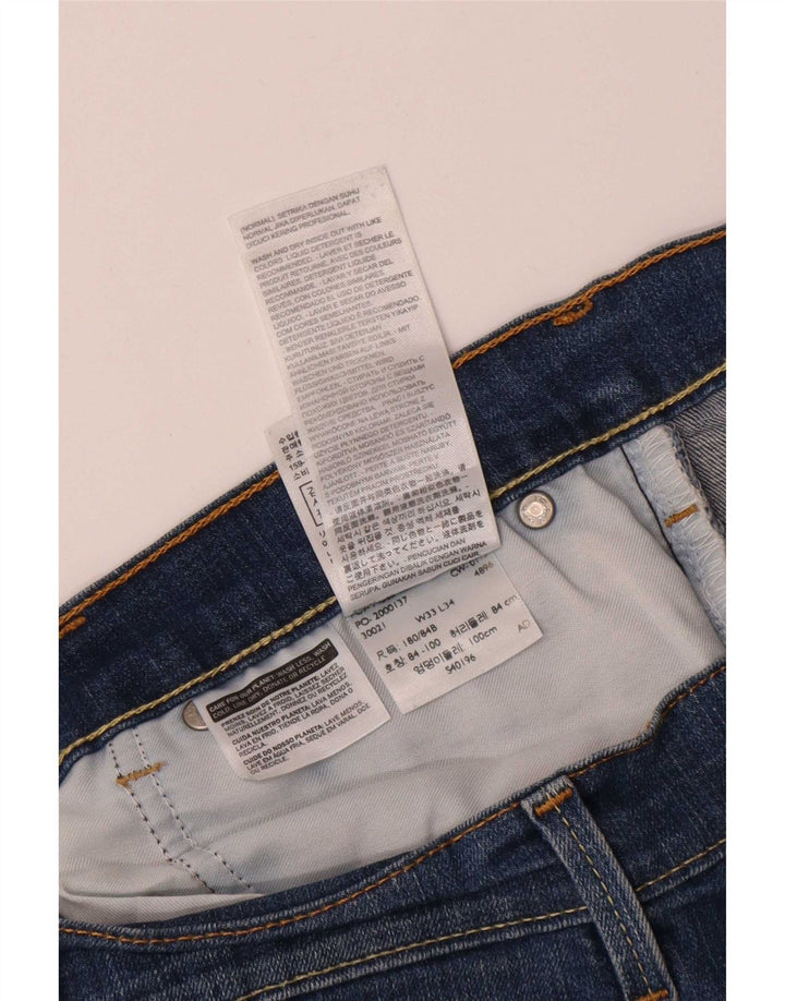 Levi's Herren Straight Jeans W33 L30 Blaue Baumwolle