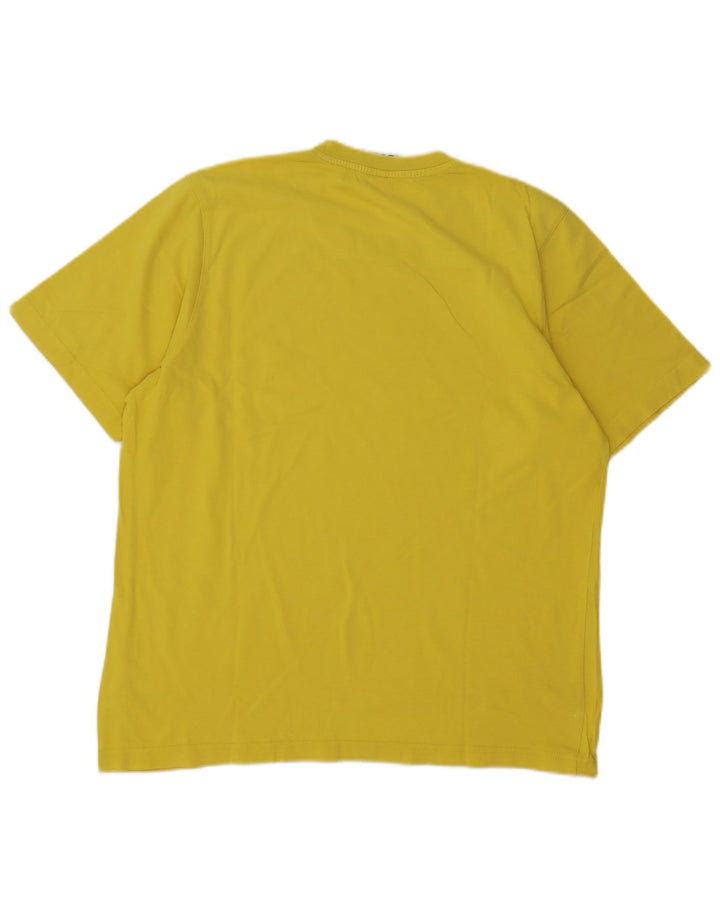 Adidas Herren T-Shirt Top Large Gelb Baumwolle