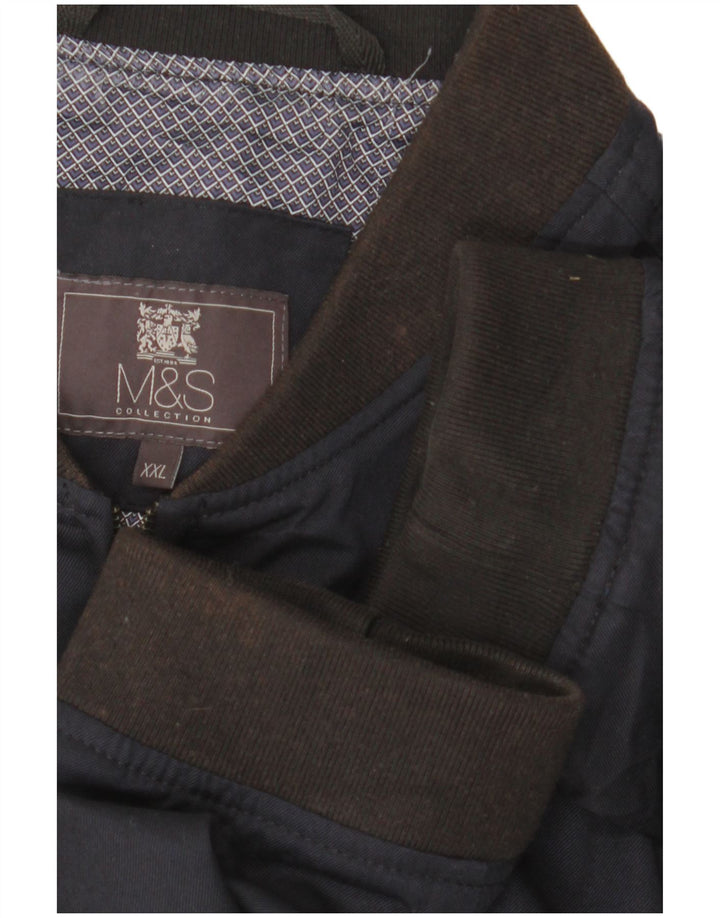 Marks & Spencer Herren Bomberjacke UK 44 2XL Marineblau