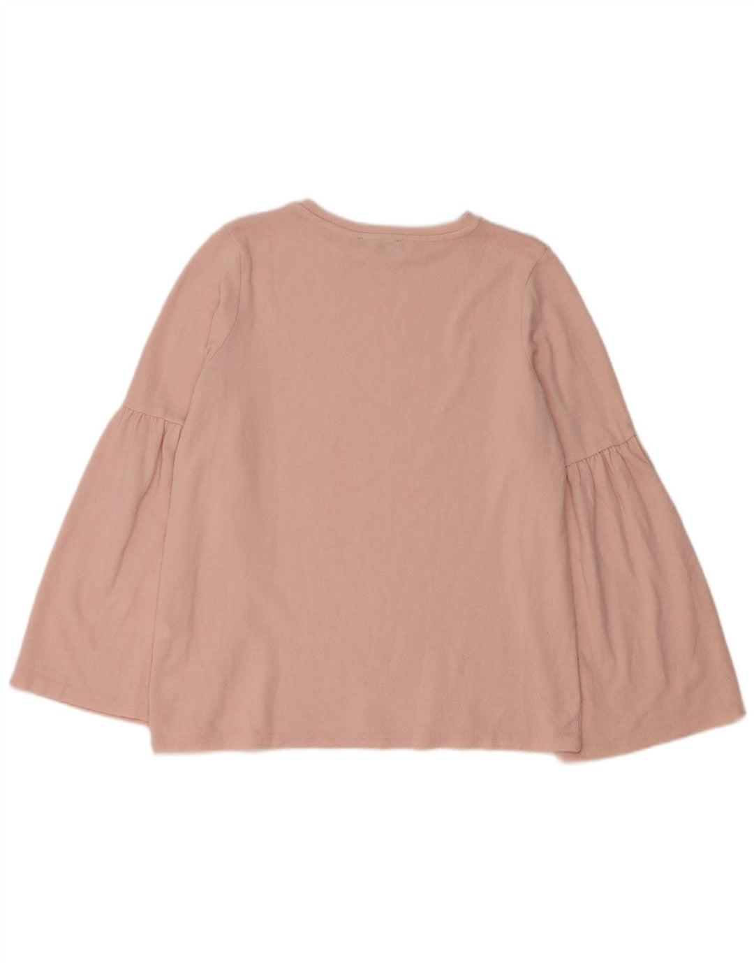 Zara Damen Trafaluc Langarm-Blusenoberteil UK 14 Mittelrosa Polyester