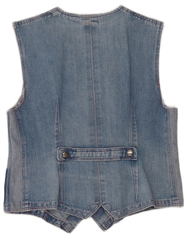 Vintage Damen Jeansweste UK 14 Mittelblau