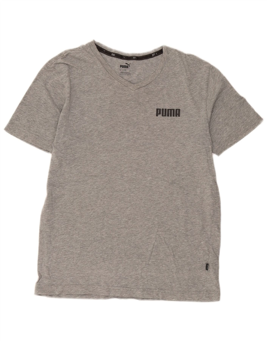 Puma Herren T-Shirt Top Small Grau Baumwolle