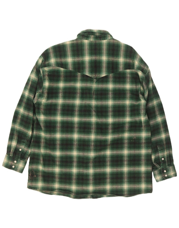 Levi's Damen-Flanellhemd, UK 14, mittelgrün, kariert, Baumwolle
