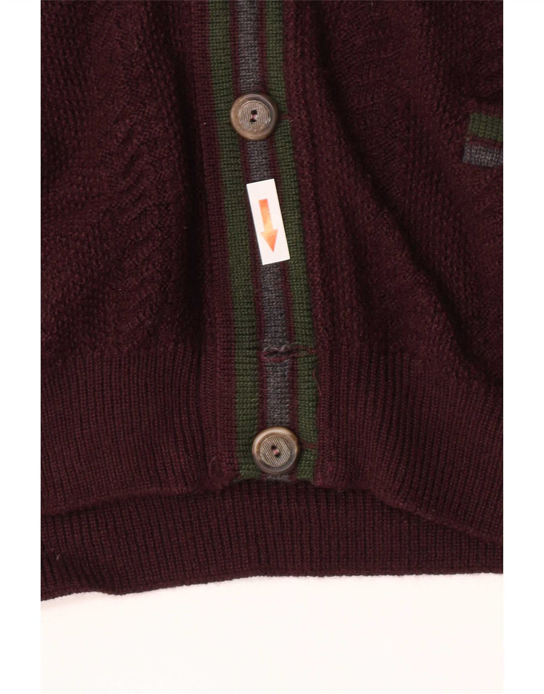 Il Granchio Herren-Strickjacke, klein, kastanienbraun gestreift