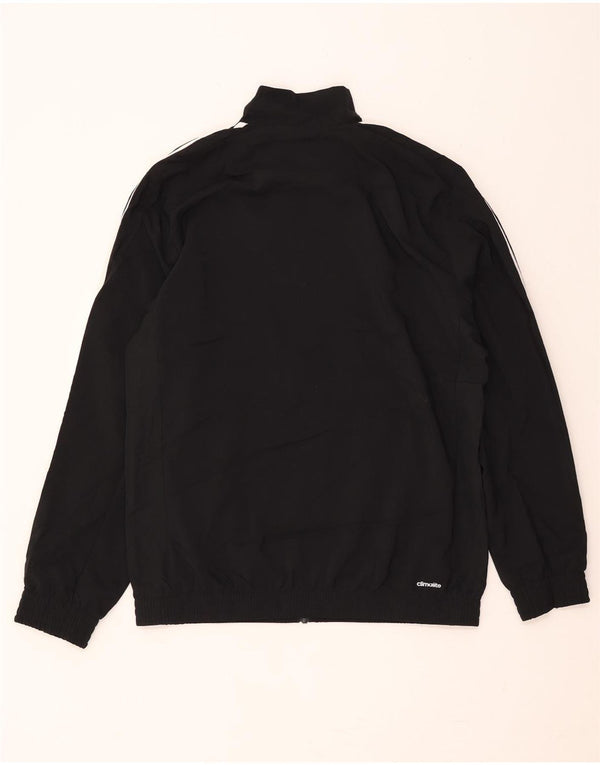 Adidas Herren Climalite Trainingsanzug Top Jacke UK 42/44 Large Schwarz Polyester
