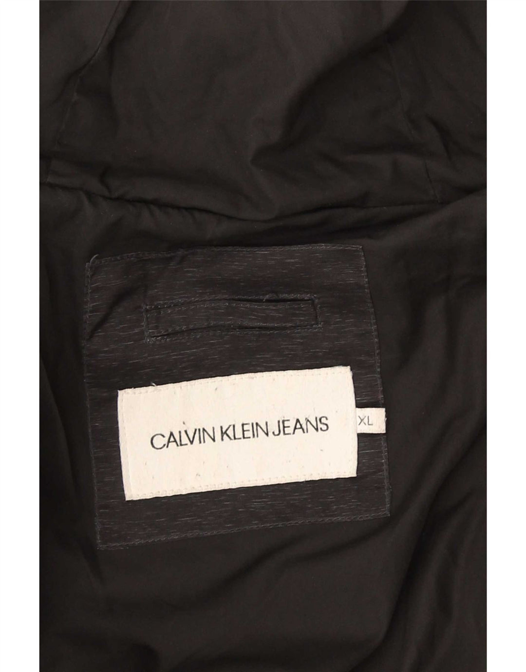Calvin Klein Jeans Herren-Jacke mit Kapuze, gepolstert, UK 42, XL, Schwarz, Polyester