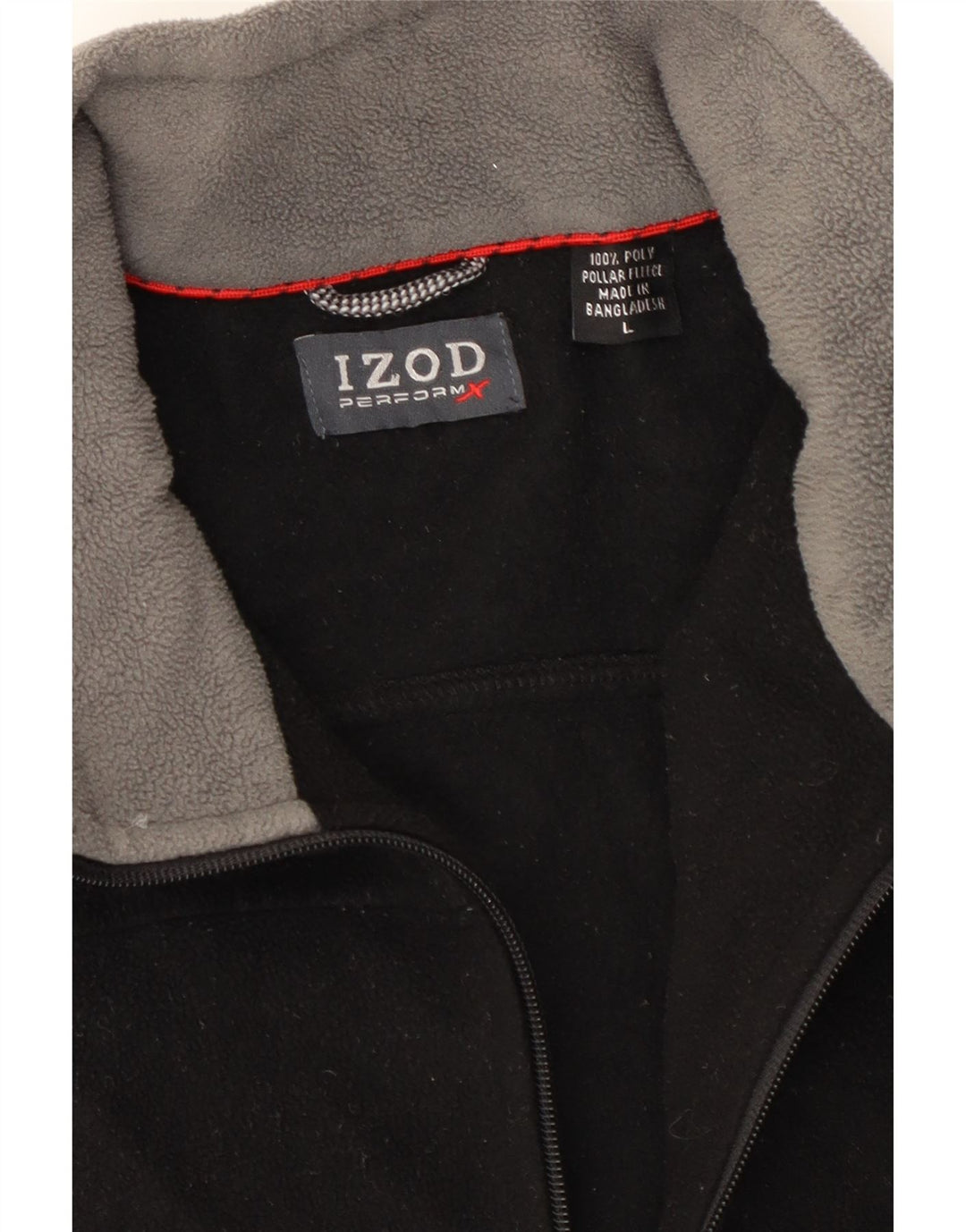IZOD Mens Fleece Jacket UK 40 Large Black Polyester Vintage Izod and Second-Hand Izod from Messina Hembry 
