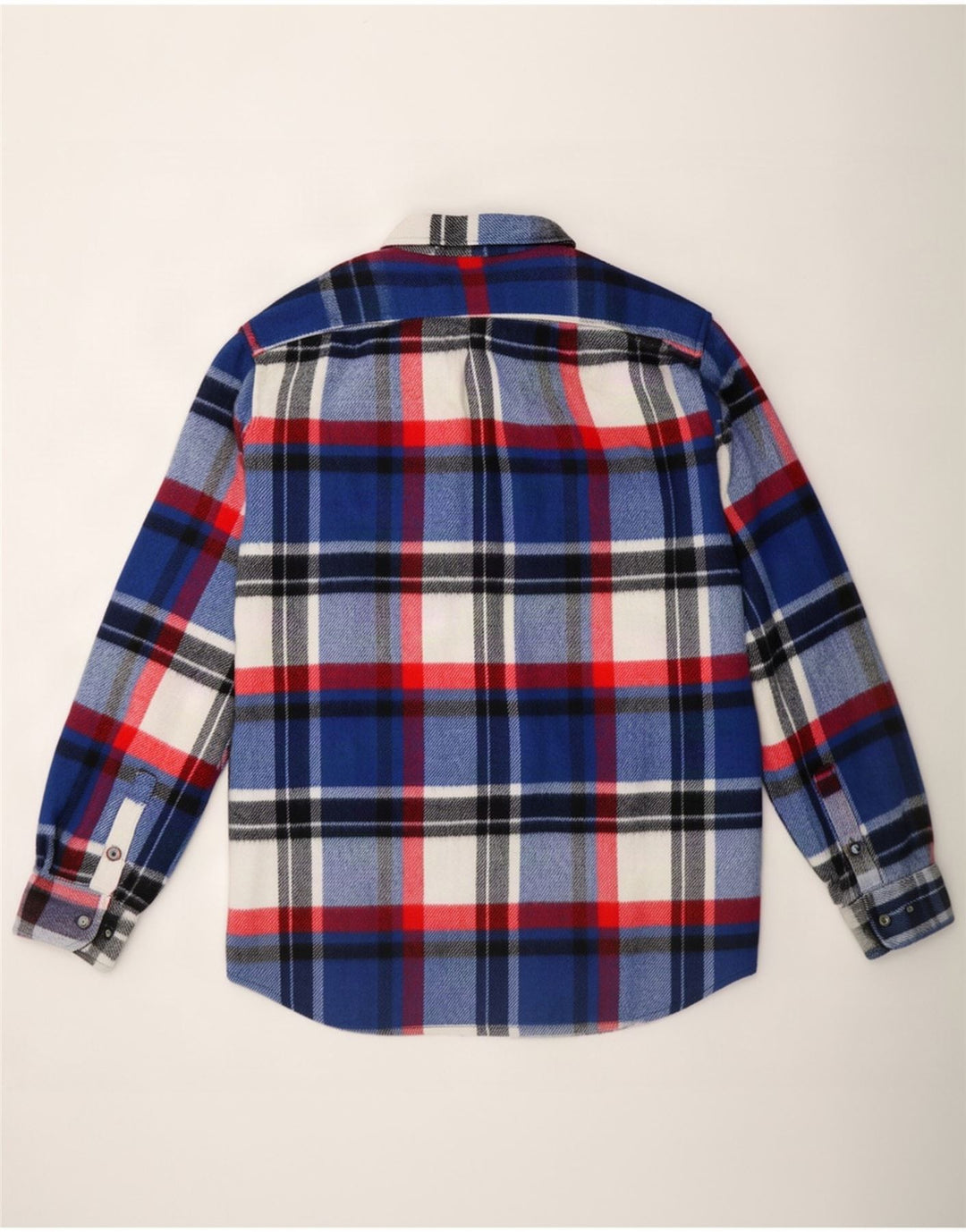 Vintage Herren Flanellhemd XL Blau kariert