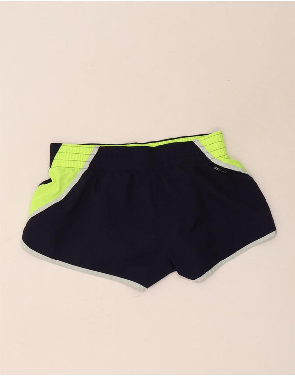 Nike Damen Dri Fit Loose Sport Shorts UK 14 Large Marineblau Sport