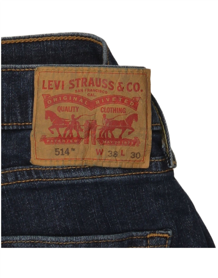 Levi's Herren Straight Jeans W38 L30 Blaue Baumwolle