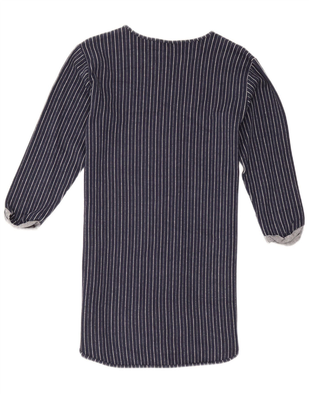 Topshop Damen-Etuikleid, UK 12, mittelmarineblau, gestreift, Baumwolle