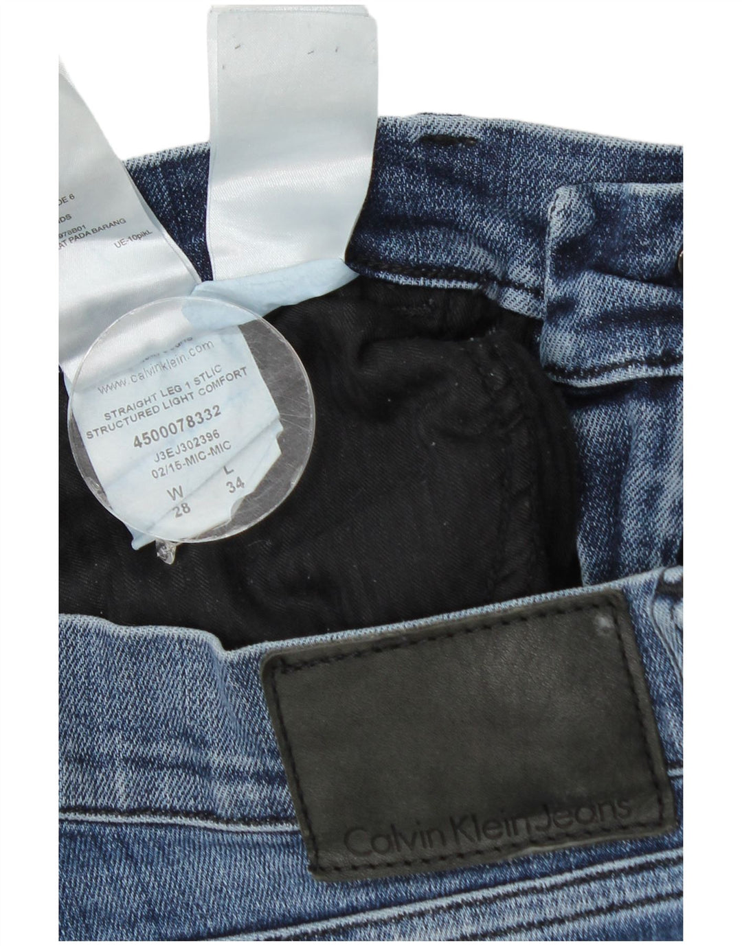 Calvin Klein Herren Straight Jeans W28 L29 Blaue Baumwolle