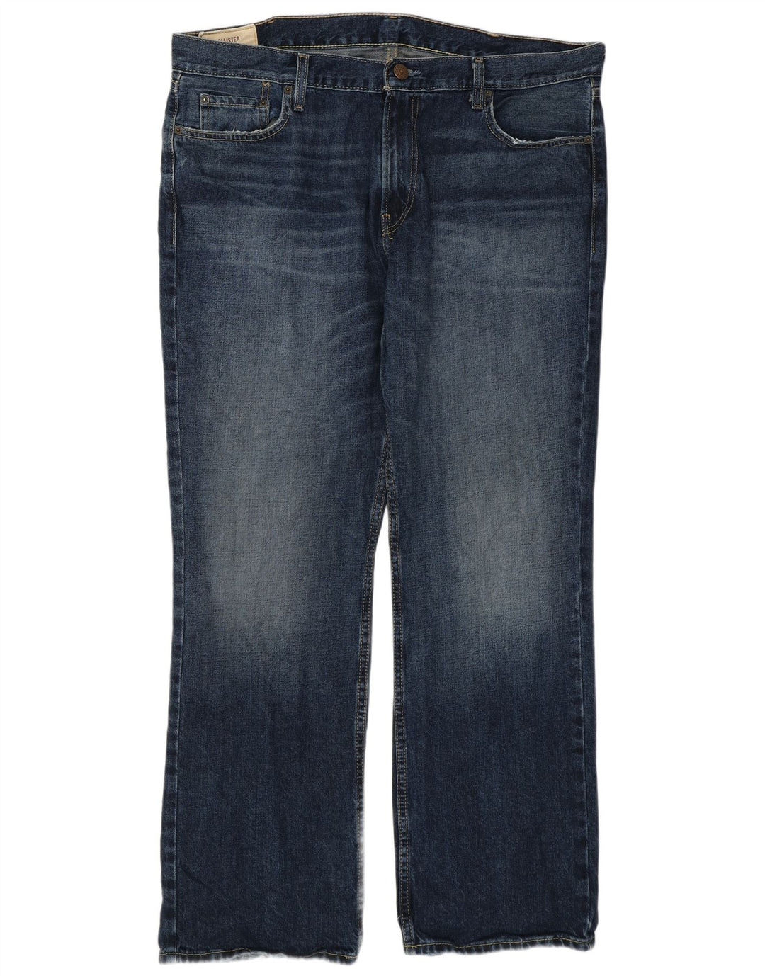 Hollister Herren Bootcut Jeans W38 L30 Marineblau Baumwolle