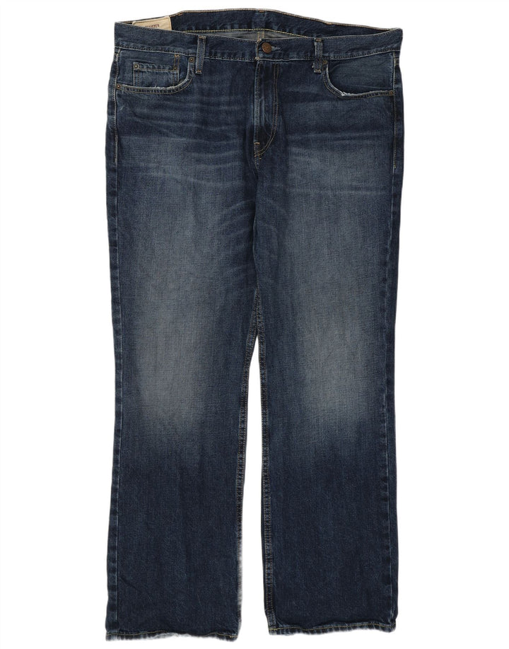Hollister Herren Bootcut Jeans W38 L30 Marineblau Baumwolle
